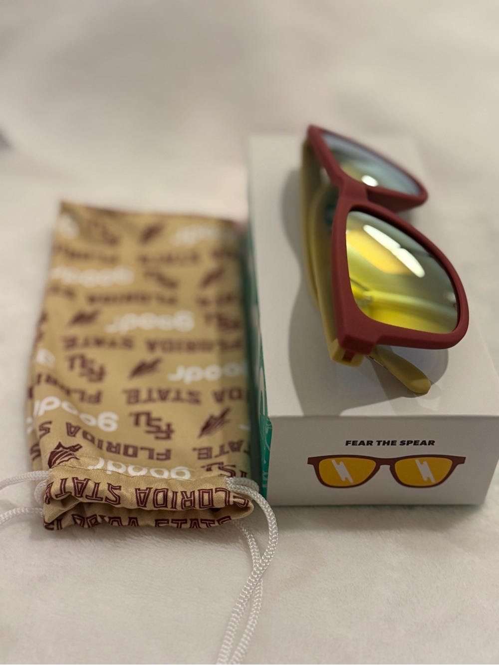 Florida State FSU Fear The Spear Goodr polarized sunglasses. Like new!
